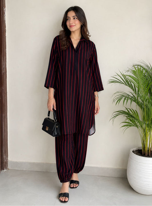 Women’s 2 Piece Printed Co-Ord Set – Short Length Blended Lawn Silk Suit | Stylish Coat Set for Casual & Party Wear | 2 Piece Printed Suit 2026 collection